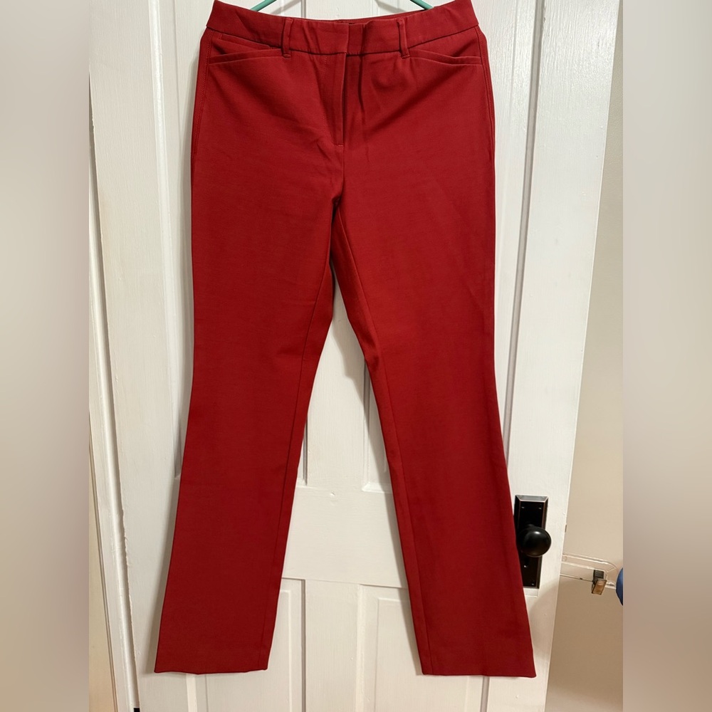 White House black market the slim rust red  Women's Pants Sz 6L